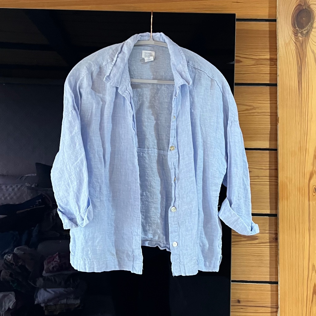 Sigrid Olsen Linen Top, Blue